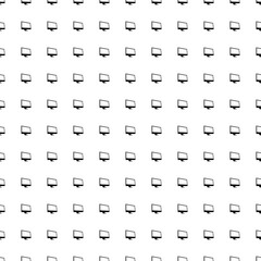 Square seamless background pattern from geometric shapes. The pattern is evenly filled with black monoblock symbols. Vector illustration on white background