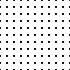 Square seamless background pattern from geometric shapes. The pattern is evenly filled with black mug beer symbols. Vector illustration on white background