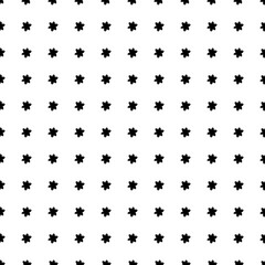 Square seamless background pattern from black narcissus flowers. The pattern is evenly filled. Vector illustration on white background