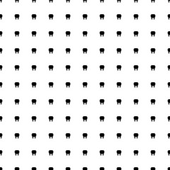 Square seamless background pattern from geometric shapes. The pattern is evenly filled with black tooth symbols. Vector illustration on white background