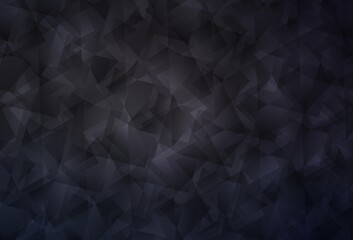 Obraz premium Dark Gray vector low poly background.