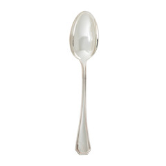 luxury silver dinner spoon isolated