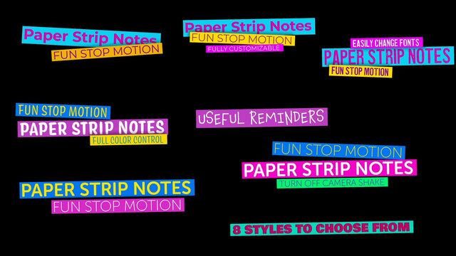 Fun Stop Motion Paper Strip Titles