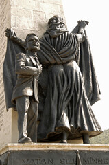 Fototapeta premium Memorial monument on town square in Fethiye, Mugla, Turkey