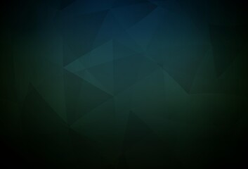 Obraz premium Dark Green vector abstract polygonal pattern.