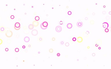 Light Pink, Yellow vector layout with circle shapes.