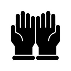 Rubber Gloves hand glyph icon