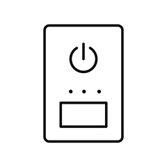 Digital Device Mobile power bank line icon