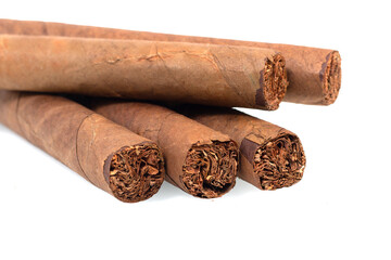 Cuban cigars isolated on white backgroundм
