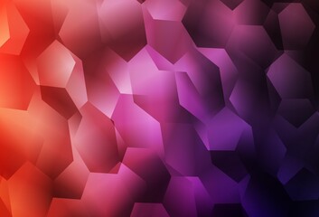 Light Pink, Red vector texture with colorful hexagons.