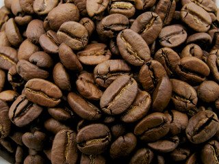 background a large number of coffee beans