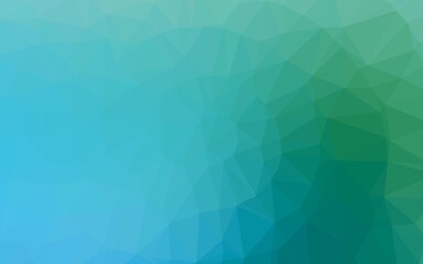 Fototapeta na wymiar Light Blue, Green vector polygonal background. An elegant bright illustration with gradient. Polygonal design for your web site.