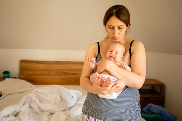 Normal situation for mother to be tired of child upbringing