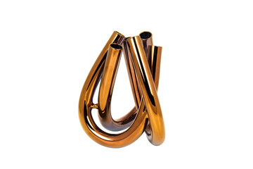 metal pipes statue home decoration isolated