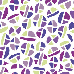 Vector seamless colorful pattern of ornamental abstract shapes triangles