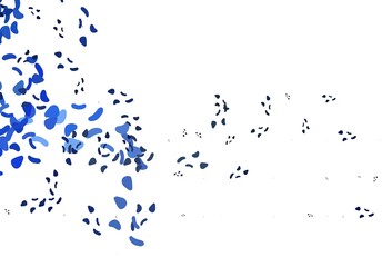 Light BLUE vector template with memphis shapes.