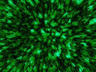 Fototapeta premium 3D rendering. abstract cubic background of dark emerald color.