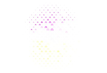 Light Pink, Yellow vector template with rainbow signs.