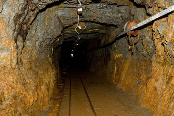 a long tunnel in a mine
