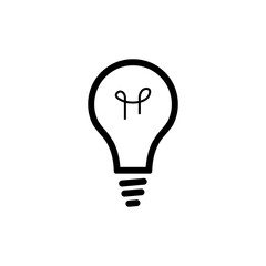 Lamp line icon on white background. Vector illustration. Lamp on transparent background.