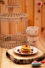 dishes on the table, stylish Breakfast, Breakfast in the village, morning coffee