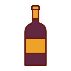 bottle of wine on a white background
