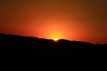 sunset in the mountains