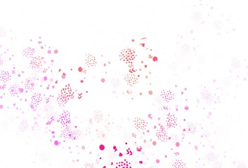 Light Pink, Yellow vector backdrop with memphis shapes.