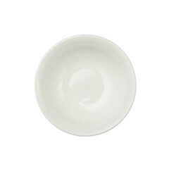 White plate top view. On a white isolated background
