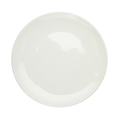 White plate top view. On a white isolated background
