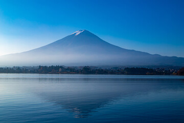 河口湖から見る富士山