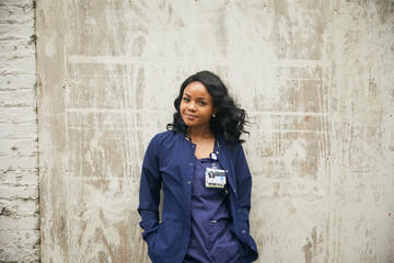 Portrait of Registered Nurse outside Hospital