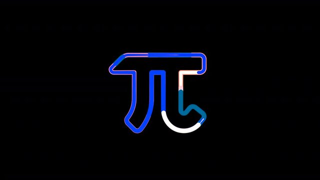 Circles gather in symbol pi. After it crumbles in a line and moves to the camera. Alpha channel black