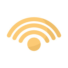 wifi symbol with yellow color on a white background