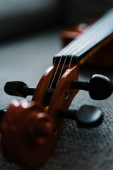 Close up of a violin 