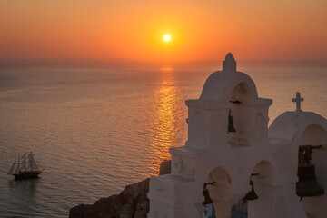 church at sunset