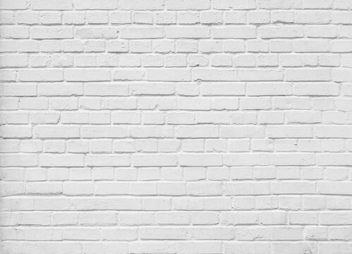 White painted brick wall background