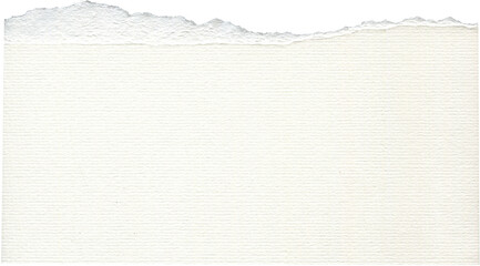 Creamy paper tears texture. Deckle edge craft piece of paper.