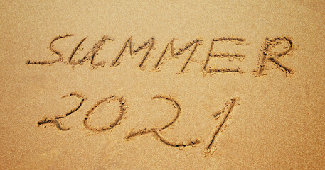 Summer 2021 etched in sand
