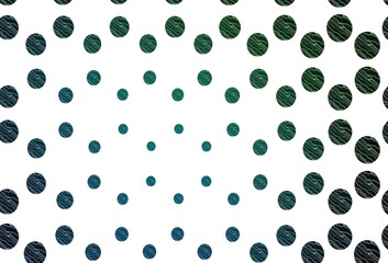 Light blue, green vector background with bubbles.