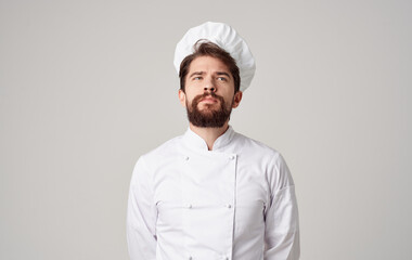 Male chef cooking professional job working restaurant