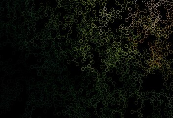 Dark Green, Red vector pattern with artificial intelligence network.