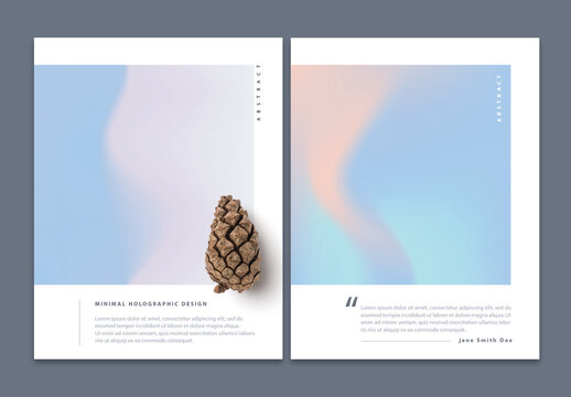 Minimal Holographic Flyer Layout Set