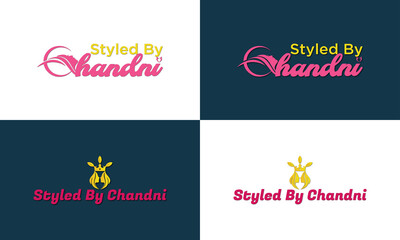 abstract minimalist wordmark Unique makeup letter mark text logo design