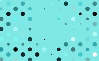 Light BLUE vector template with circles. Glitter abstract illustration with blurred drops of rain. Pattern for ads, leaflets.