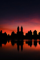 Fototapeta na wymiar Sunset of El Dorado at Central Park 
