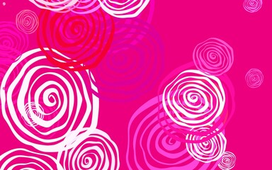 Light Purple, Pink vector doodle layout with roses.