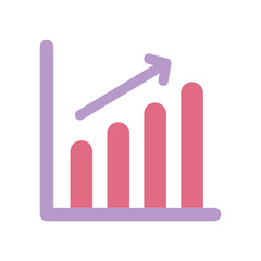 statistics increasing with a purple arrow