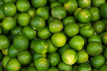Pile of lime background, Close up of lime,vegatable backgrund concept.