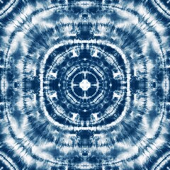 Tie dye seamless tile pattern. Watercolor pattern design on subtle white fabric texture.